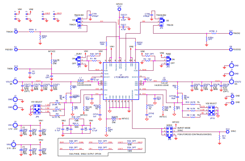 原理图 - Analog Devices Inc. DC2335A演示电路